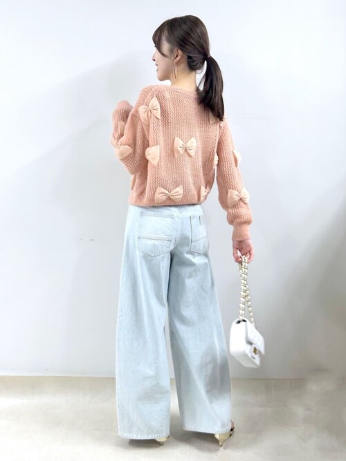 セール】ワイドデニム（デニムパンツ）｜La boutique BonBon（ラブ 