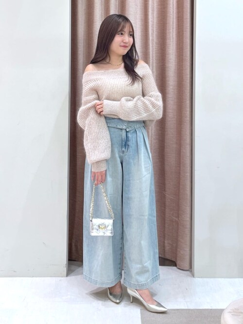 セール】【3サイズ展開】ハイウエストバギーデニムパンツ（デニム 