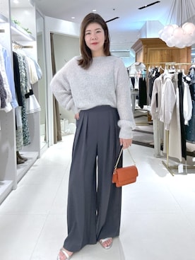 「アイテム（ニット/セーター、シルバー系）」を使った、La boutique BonBonさん（レディース・160cm）の秋コーディネート