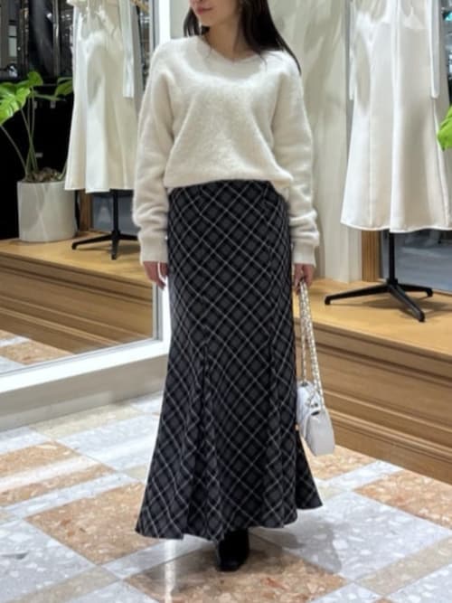 La boutique BonBon ヘアリーウールカシミヤ混前後２WAYニット La boutique BonBon｜【今すぐお届け!】ヘアリーウールカシミヤ混