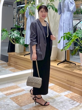 「La boutique BonBon（ラブティックボンボン）のアイテム（テーラードジャケット）」を使った、La boutique BonBonさん（レディース・158cm）の夏コーディネート
