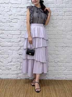 「La boutique BonBon（ラブティックボンボン）のアイテム」を使った、La boutique BonBonさん（レディース・163cm）の夏コーディネート
