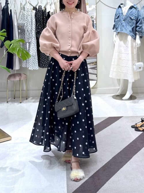 セール】【名品・最強着映え】ドットオーガンサーキュラースカート
