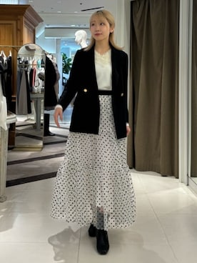 「La boutique BonBon（ラブティックボンボン）のアイテム（テーラードジャケット）」を使った、La boutique BonBonさん（レディース・157cm）の秋コーディネート