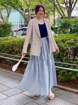 「La boutique BonBon（ラブティックボンボン）のアイテム（テーラードジャケット）」を使った、La boutique BonBonさん（レディース・160cm）の夏コーディネート