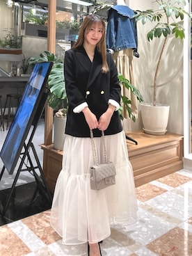 「La boutique BonBon（ラブティックボンボン）のアイテム（テーラードジャケット）」を使った、La boutique BonBonさん（レディース・159cm）の秋コーディネート