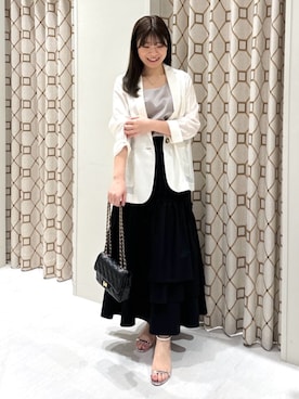 「La boutique BonBon（ラブティックボンボン）のアイテム（テーラードジャケット）」を使った、La boutique BonBonさん（レディース・161cm）の夏コーディネート