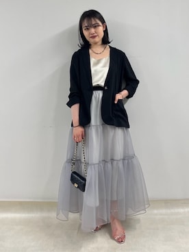 「La boutique BonBon（ラブティックボンボン）のアイテム（テーラードジャケット）」を使った、La boutique BonBonさん（レディース・164cm）の夏コーディネート