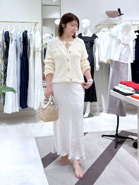 「アイテム（カーディガン/ボレロ）」を使った、La boutique BonBonさん（骨格ストレート・レディース・158cm）の夏コーディネート