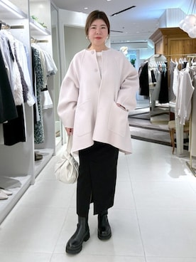 「アイテム（その他アウター、ピンク系）」を使った、La boutique BonBonさん（レディース・160cm）の秋コーディネート