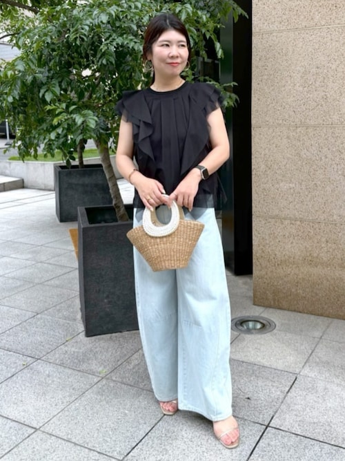 フロッキーチュール2WAYカットソー（Tシャツ/カットソー）｜La