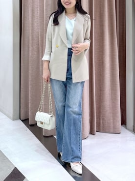 「アイテム（タンクトップ）」を使った、La boutique BonBonさん（レディース・157cm）の春コーディネート