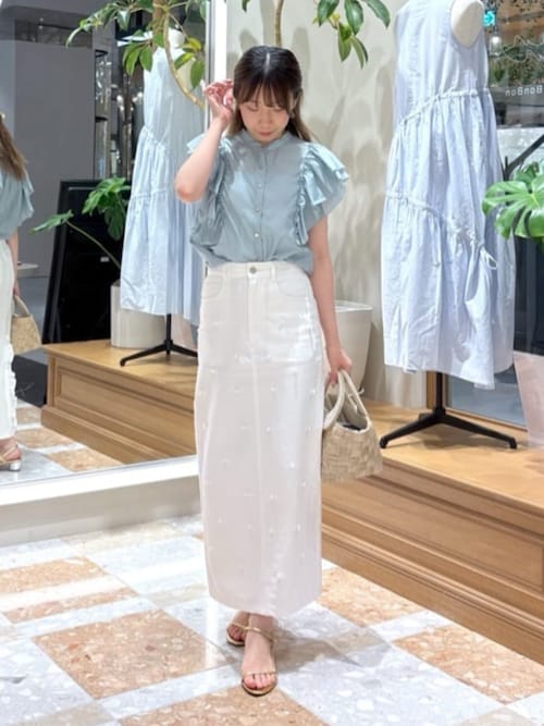 セール】【3サイズ展開あり・新色登場！】パール付きデニム