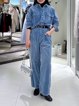 「アイテム（トートバッグ）」を使った、La boutique BonBonさん（レディース・165cm）の秋コーディネート