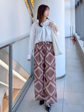 「ROPE' PICNIC（ロペピクニック）のアイテム（シャツ/ブラウス）」を使った、haruさん（レディース・163cm）の春コーディネート