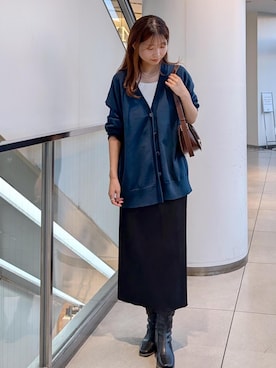 「アイテム（カーディガン/ボレロ）」を使った、haruさん（レディース・163cm・20代）の秋コーディネート