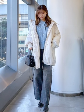 「アイテム（カーディガン/ボレロ）」を使った、haruさん（レディース・163cm・20代）の冬コーディネート