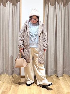 「クリップスタッフ_studio CLIP」｜「アイテム（ダウンジャケット/コート）」を使った、nan3733さん（レディース・155cm）の冬コーディネート