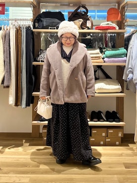 「studio CLIP（スタディオクリップ）のアイテム」を使った、nan3733さん（レディース・155cm）の冬コーディネート