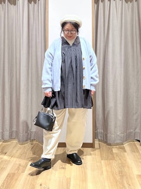 「ナチュラル」｜「アイテム（スリッポン）」を使った、nan3733さん（レディース・155cm）の冬コーディネート