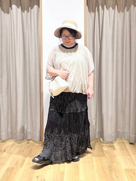 「natural by clip_studio CLIP」｜「アイテム（帽子）」を使った、nan3733さん（レディース・155cm）の夏コーディネート