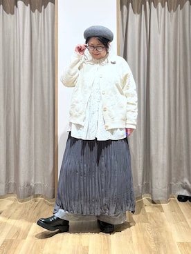 「クリップデニム_studio CLIP」｜「アイテム（ワンピース/ドレス）」を使った、nan3733さん（レディース・155cm）の冬コーディネート