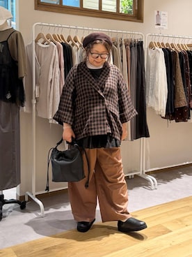 「studio CLIP（スタディオクリップ）の【軽らく】2WAYスリッポン（スリッポン、ブラック系）」を使った、nan3733さん（レディース・155cm）の夏コーディネート