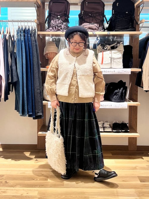 パッチワークボアベスト（ベスト）｜studio CLIP（スタディオクリップ