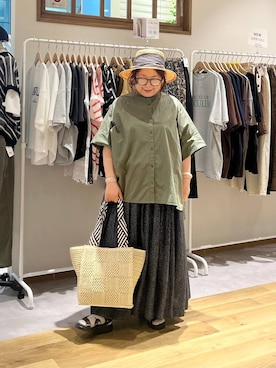 「studio CLIP（スタディオクリップ）のアイテム」を使った、nan3733さん（レディース・155cm）の夏コーディネート