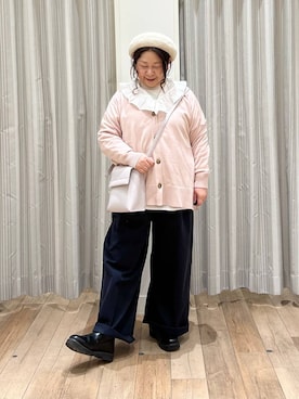 「クリップDAYS_studio CLIP」｜「アイテム（ハンチング/ベレー帽）」を使った、nan3733さん（レディース・155cm）の春コーディネート