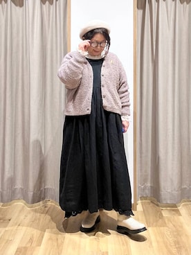 「natural by clip_studio CLIP」｜「アイテム（ハンチング/ベレー帽）」を使った、nan3733さん（レディース・155cm）の冬コーディネート