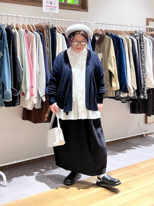 セール】《natural by clip》綿麻タックコクーンスカート（スカート