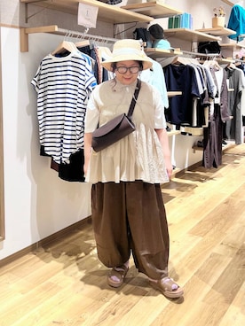 「アイテム（メガネ）」を使った、nan3733さん（レディース・155cm）の夏コーディネート