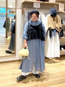 「studio CLIP（スタディオクリップ）のアイテム（キャップ）」を使った、nan3733さん（レディース・155cm）の春コーディネート