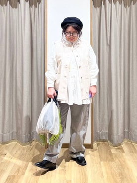 「クリップデニム_studio CLIP」｜「アイテム（ハンチング/ベレー帽）」を使った、nan3733さん（レディース・155cm）の冬コーディネート