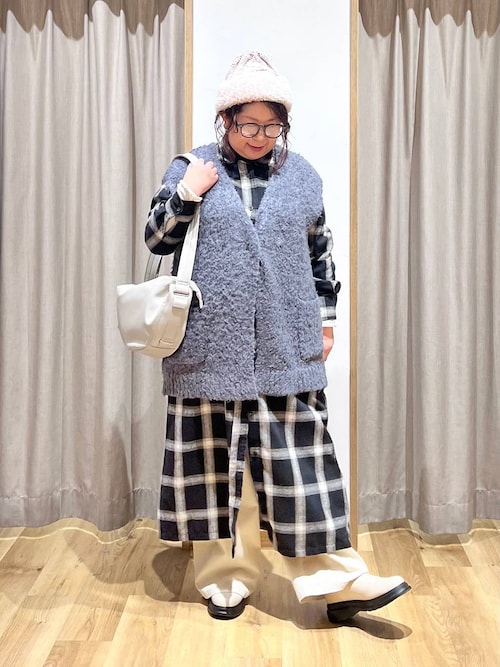 セール】チェックシャツワンピース[プチサイズあり]（ワンピース