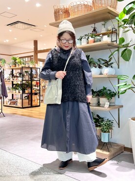 「natural by clip_studio CLIP」｜「アイテム（ニットキャップ/ビーニー）」を使った、nan3733さん（レディース・155cm）の秋コーディネート