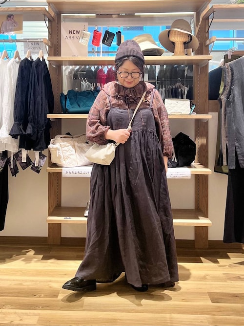 セール】《natural by clip》リネンギャザーキャミワンピース