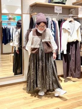 「アイテム（レギンス/スパッツ）」を使った、nan3733さん（レディース・155cm）の秋コーディネート
