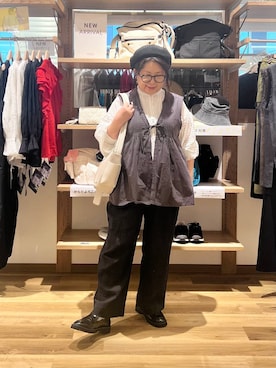 「アイテム（ハンチング/ベレー帽）」を使った、nan3733さん（レディース・155cm）の夏コーディネート