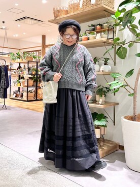 「natural by clip_studio CLIP」｜「アイテム（ハンチング/ベレー帽）」を使った、nan3733さん（レディース・155cm）の秋コーディネート