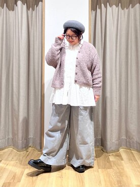「クリップデニム_studio CLIP」｜「アイテム（ブーツ）」を使った、nan3733さん（レディース・155cm）の冬コーディネート
