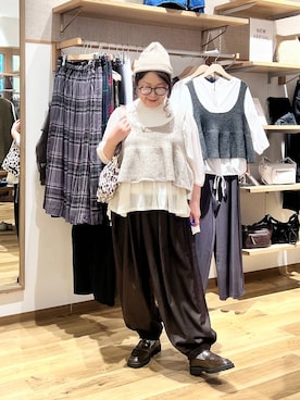 「アイテム（メガネ）」を使った、nan3733さん（レディース・155cm）の秋コーディネート