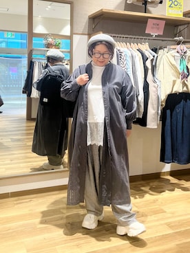 「studio CLIP（スタディオクリップ）のアイテム（帽子）」を使った、nan3733さん（レディース・155cm）の春コーディネート