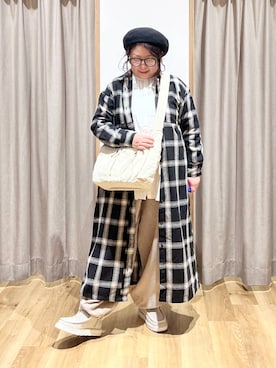 「natural by clip_studio CLIP」｜「アイテム（ハンチング/ベレー帽）」を使った、nan3733さん（レディース・155cm）の冬コーディネート