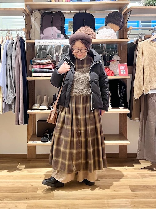 セール】《natural by clip》TRWチェック前開きワンピース[プチサイズ