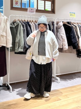 「アイテム（ノーカラーコート）」を使った、nan3733さん（レディース・155cm）の秋コーディネート