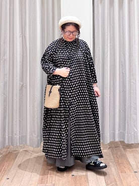 「撥水」｜「アイテム（ハンチング/ベレー帽）」を使った、nan3733さん（レディース・155cm）の夏コーディネート