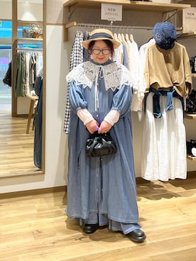 「studio CLIP（スタディオクリップ）のアイテム（ワンピース/ドレス）」を使った、nan3733さん（レディース・155cm）の春コーディネート