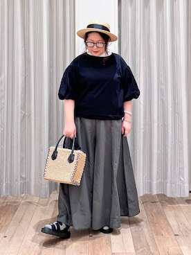 「アイテム（バングル/リストバンド、オレンジ系）」を使った、nan3733さん（レディース・155cm）の夏コーディネート